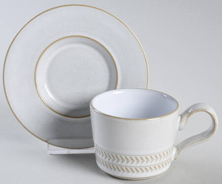 Natural Canvas Espresso Cup and Saucer Set