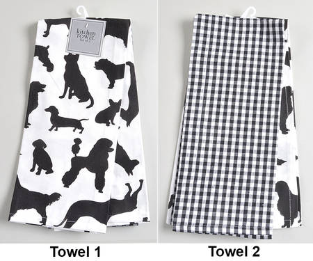 Table Linens & Accessories Cloth Dish Towel  - Set of 2 (Motif 1 & 2)