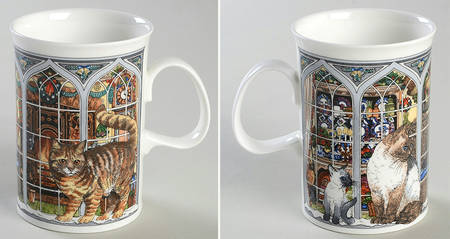 Christmas Cats Bone Mug