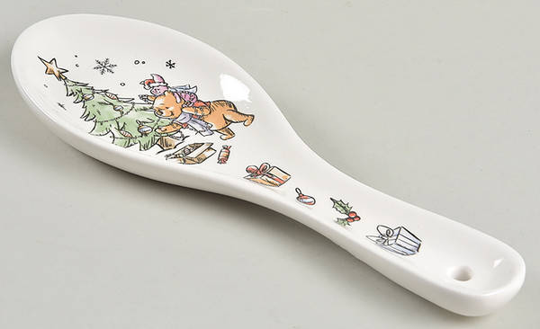 Pooh Christmas Spoon Rest/Holder (Holds 1 Spoon)