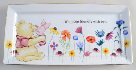 Winnie the Pooh Golden Flowers 14" Rectangular Tray