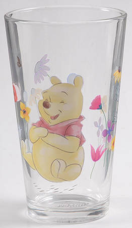 Winnie the Pooh Golden Flowers 16 Oz Glassware Tumbler