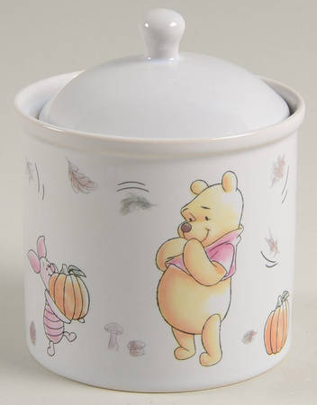 Winnie the Pooh Falling Leaves Sugar Bowl & Lid