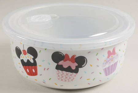 Mickey Mouse and Friends (Miscellaneous) 32 Oz Round Plastic Microwave Bowl w/Vent Lid