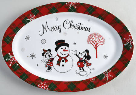 Mickey and Minnie Christmas Fun 14" Oval Serving Platter