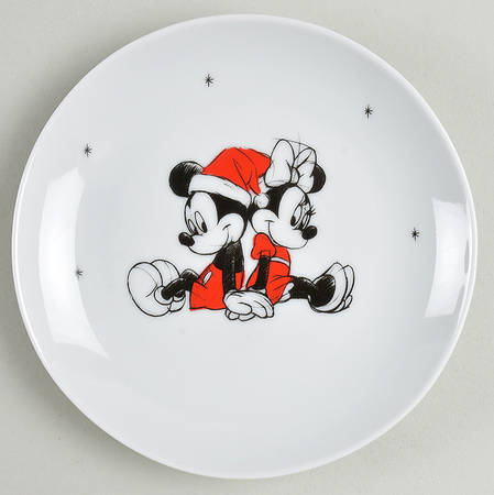 Mickey and Minnie Christmas Fun Appetizer Plate