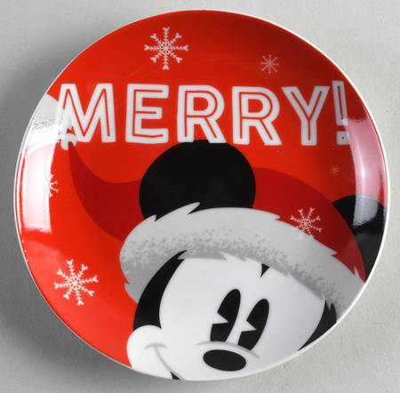 Mickey and Minnie Christmas Fun Appetizer Plate