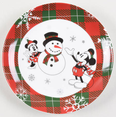 Mickey and Minnie Christmas Fun Appetizer Plate