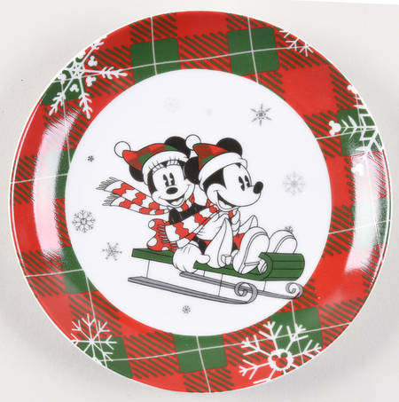 Mickey and Minnie Christmas Fun Appetizer Plate