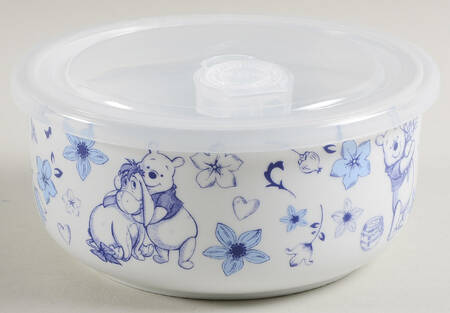 Winnie the Pooh Blue Dreams 26 Oz Round Plastic Microwave Bowl & Vented Lid
