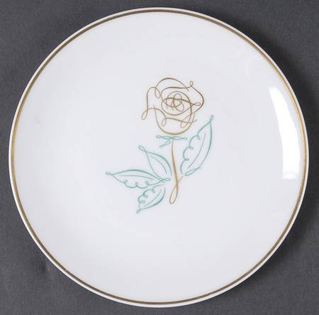 Rose of Gold Bread & Butter Plate