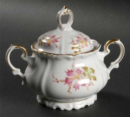 Autumn Leaves Sugar Bowl & Lid