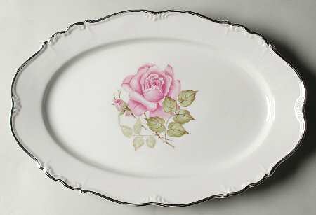 Empire Rose 15" Oval Serving Platter