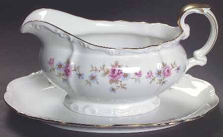 Florence Gravy Boat with Attached Underplate