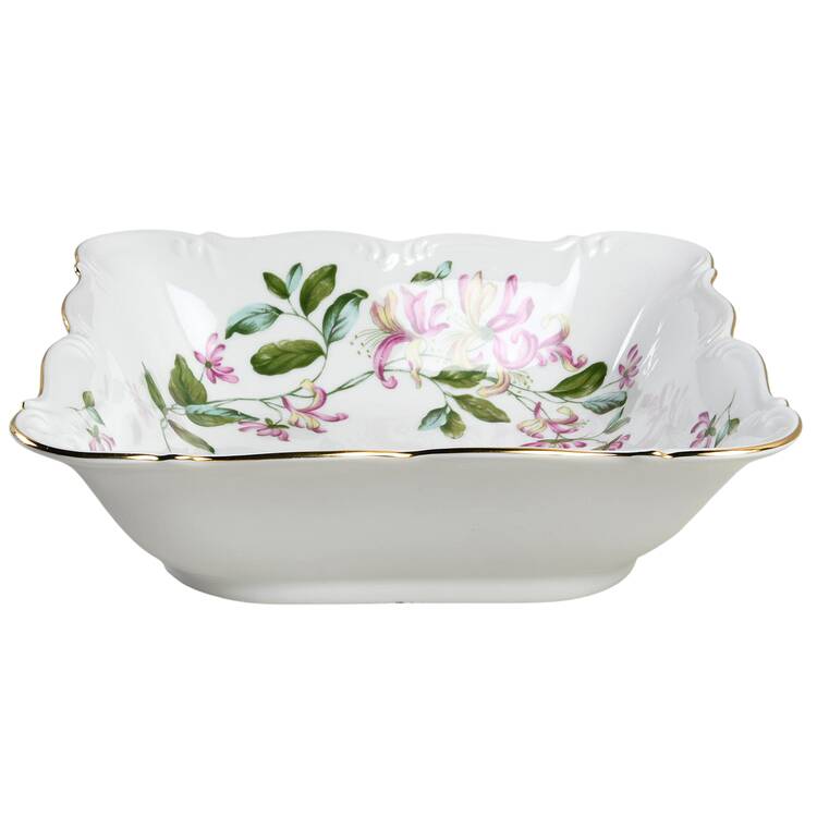 Honeysuckle 8" Square Vegetable Bowl