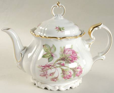 Moss Rose Teapot & Lid