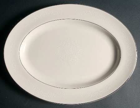 Bridal Veil 15" Oval Serving Platter by Edgerton