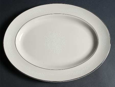 Bridal Veil 12" Oval Serving Platter by Edgerton