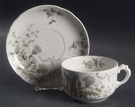 Thistle (Green Gray) Oversized Cup & Saucer Set