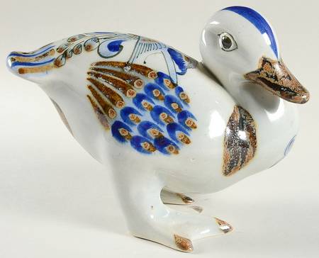 El Palomar Blue Standing Duck Figurine