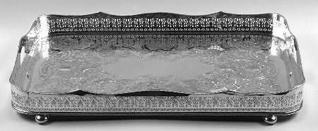 ELB19 (Silverplate, Hollowware) 14" Gallery Tray