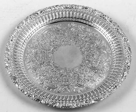 ELB19 (Silverplate, Hollowware) 10" Round Tray