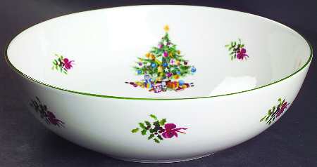Seasons Greetings 8" Round Vegetable Bowl