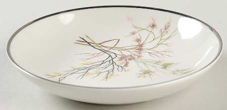 EMB34 (Platinum Trim) Fruit/Dessert (Sauce) Bowl by Embassy (American)