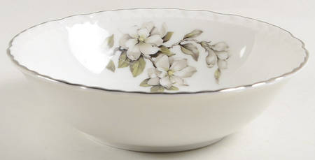 Silver Gardenia (Rim, Scalloped) Coupe Cereal Bowl
