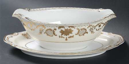 Anniversary Gravy Boat with Attached Underplate