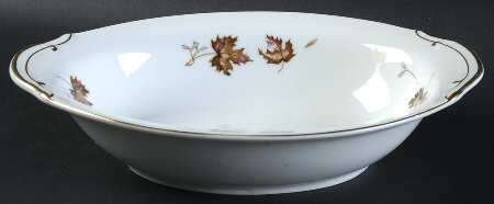 Autumn Leaves 10" Oval Vegetable Bowl