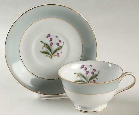Blue Belle Footed Cup & Saucer Set