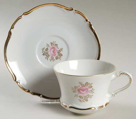 Elegant Rose Flat Cup & Saucer Set