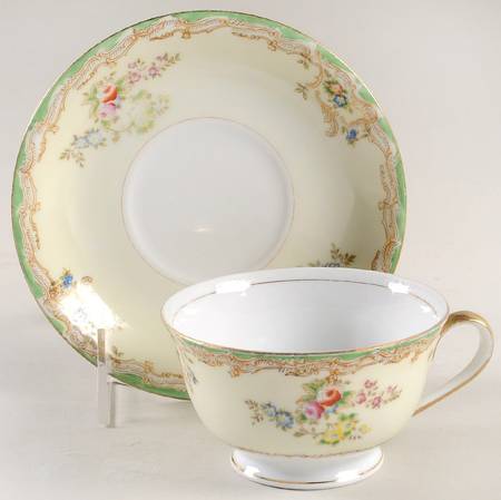 Flora (No #) Footed Cup & Saucer Set