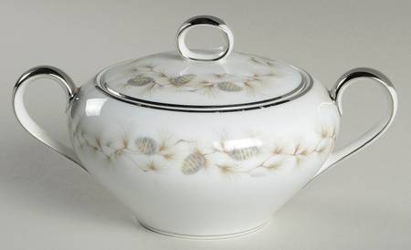 Garland of Cone Sugar Bowl & Lid