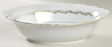 Golden Garland 10" Oval Vegetable Bowl