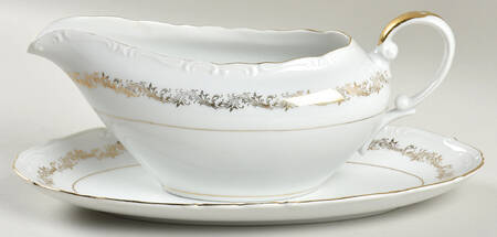 Golden Garland Gravy Boat & Underplate
