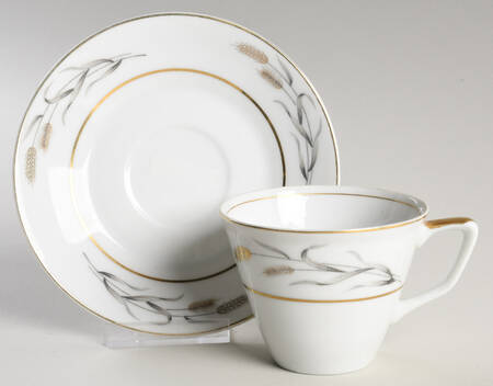 Golden Harvest Flat Cup & Saucer Set