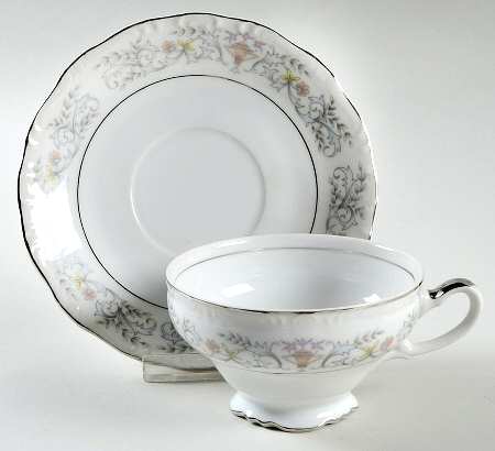 Gotham Footed Cup & Saucer Set by Empress (Japan)
