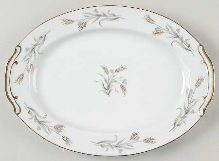 Gold Wheat 12" Oval Serving Platter