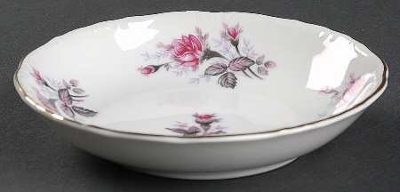 Gray Moss Rose (Scalloped) Fruit/Dessert (Sauce) Bowl