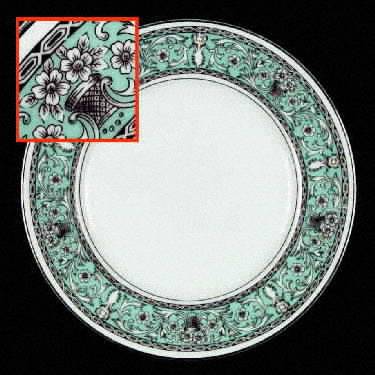 Lucinda (Turquoise Rim) Salad Plate