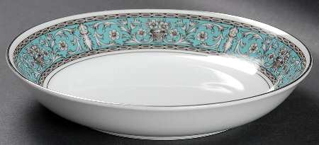 Lucinda (Turquoise Rim) Coupe Soup Bowl