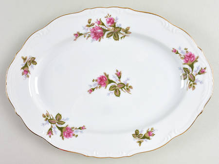 Moss Rose 12" Oval Serving Platter
