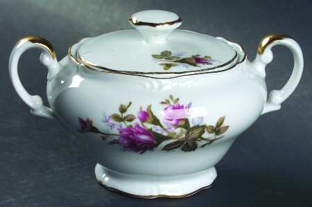 Moss Rose Sugar Bowl & Lid