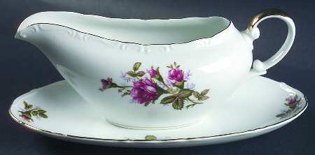 Moss Rose Gravy Boat & Underplate/Relish