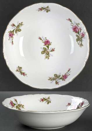 Moss Rose 9" Round Vegetable Bowl