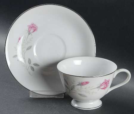 Rosedale Footed Cup & Saucer Set