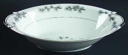 Silver Cone 10" Oval Vegetable Bowl
