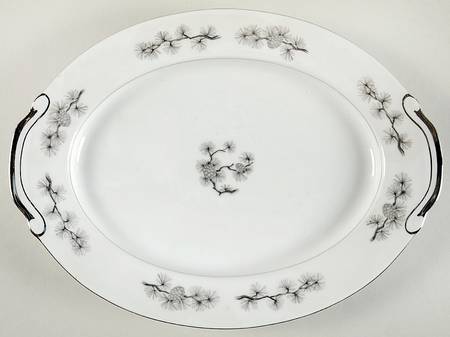 Silver Cone 11" Oval Serving Platter
